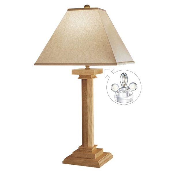 Microsun Mission Amish Hardwood Table Lamp