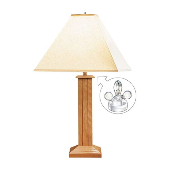 Microsun Prairie Amish Hardwood Table Lamp