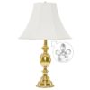 Microsun Solid Brass Revere Table Lamp with White Bell Shade