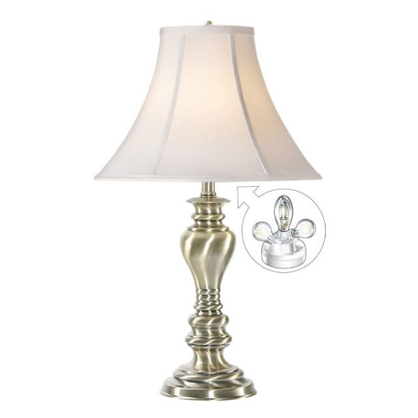 Microsun Statesman Satin Brass Table Lamp