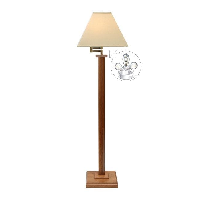 Mission Amish Hardwood Swing Arm Floor Lamp Microsun Lamps