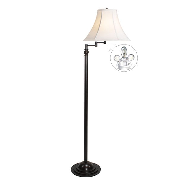 Art Deco Swing Arm Floor Lamp Vermont, Floor Swing Arm Lamp