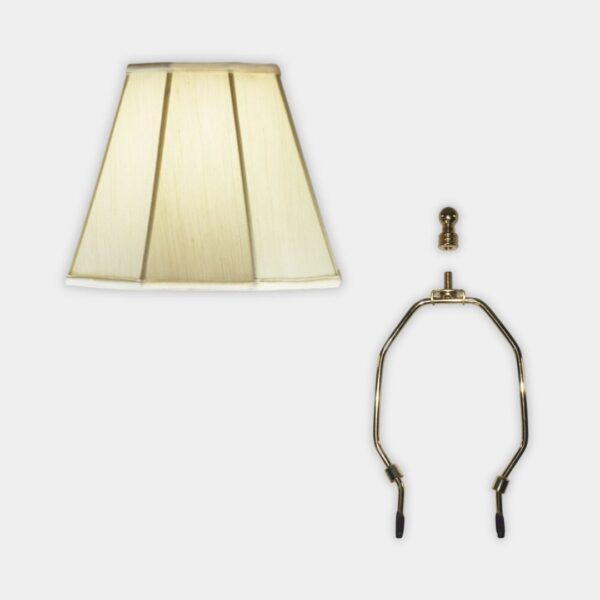 White Silk Octagonal Shade Set