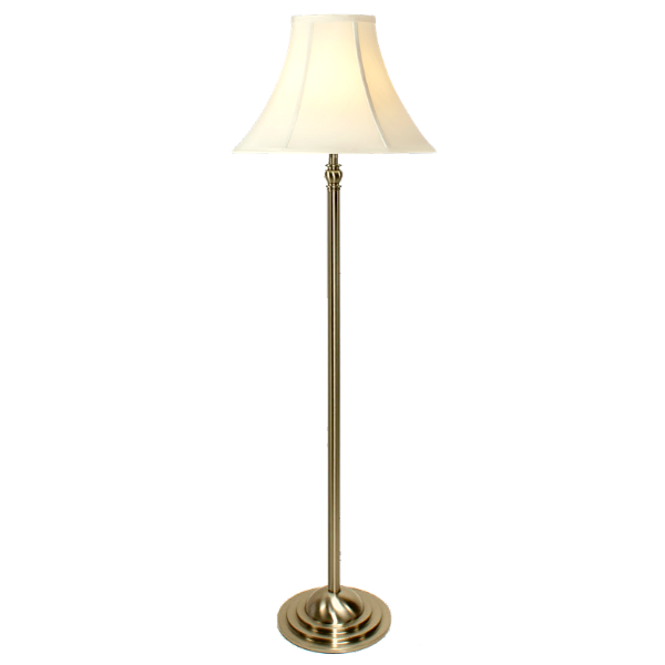 Art Deco Floor Lamp Satin Brass, Satin Floor Lamp