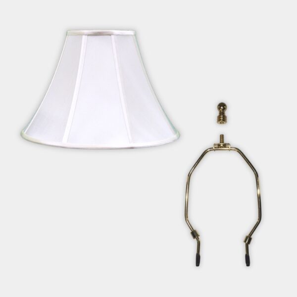 Premium Eggshell Silk Bell Shade Set