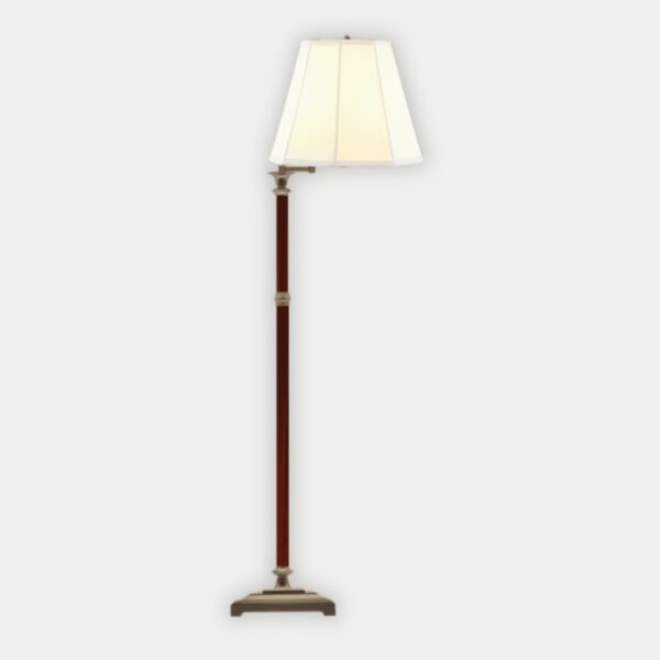Microsun Classic – Library of Congress Floor Lamp Swing Arm in Aged Cherry Hardwood